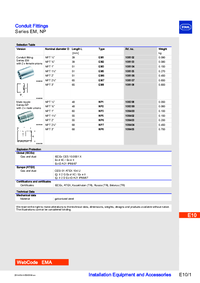 Thumbnail of document Data Sheet Conduit Fittings Series EM EN 20196